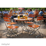 4 Stk Biergarten Klappstuhl Gartenstuhl Akazie Stahl pulverbeschichtet