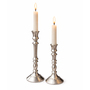 2er Set Tischkerzenst�nder Kerzenleuchter Metall Silber H21/31cm