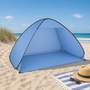 XL Pop-Up Strandmuschel Strandzelt Zelt Tasche Blau H110xB200xT125cm