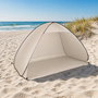 XL Pop-Up Strandmuschel Strandzelt Zelt Tasche Beige H110xB200xT125cm