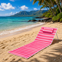 Strandliege Strandmatte R�ckenlehne Kissen faltbar L153xB53xH41cm Pink