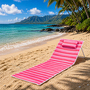 Strandliege Strandmatte R�ckenlehne Kissen faltbar L153xB53xH41cm Pink