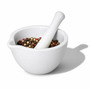 M�rser mit St��el wei� M�rser 10x6cm mit St��el
