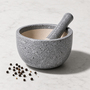 M�rser mit St��el Grau M�rser 11x10cm mit St��el
