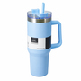 Thermobecher Doppelwandiger Edelstahl Trinkbecher 1200ml und Strohhalm