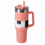 Thermobecher Doppelwandiger Edelstahl Trinkbecher 1200ml und Strohhalm