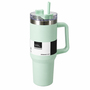 Thermobecher Doppelwandiger Edelstahl Trinkbecher 1200ml und Strohhalm