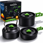 Camping Kochtopfset 3 in 1 Leichtes Aluminium Topfset f�r Gasherde