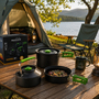 Camping Kochtopfset 3 in 1 Leichtes Aluminium Topfset f�r Gasherde