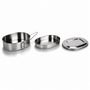 Lunchbox aus Edelstahl 2 St�ck 1250 ml Tragegriff und Metallverschluss