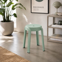 Kunststoff-Hocker Hellgr�n stapelbar leichter Sitzhocker Innen & Au�en