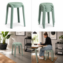 Kunststoff-Hocker Hellgr�n stapelbar leichter Sitzhocker Innen & Au�en