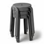 Kunststoff-Hocker Grau stapelbar leichter Sitzhocker Innen & Au�en