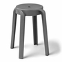Kunststoff-Hocker Grau stapelbar leichter Sitzhocker Innen & Au�en