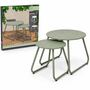 2-teiliges Beistelltisch-Set, Gr�n, ineinander stellbar,  60/40 cm