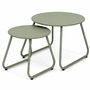2-teiliges Beistelltisch-Set, Gr�n, ineinander stellbar,  60/40 cm