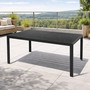 Gartengarnitur Sitzgarnitur 7-teilig 150x80cm Alu Anthrazit / Schwarz