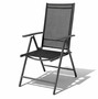 Gartengarnitur Sitzgarnitur 7-teilig 150x80cm Alu Anthrazit / Schwarz