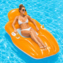 Luftmatratze Matratzenstuhl Schwimmsessel Schwimmliege 188x71cm Orange
