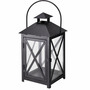 2tlg Metall Laternen Set Schwarz Gartenlaterne Windlicht ca.H30/41cm
