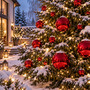 Jumbo Weihnachtskugel Christbaumkugel unzerbrechlich Kunststoff 30cm Rot 