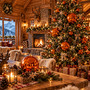 Jumbo Weihnachtskugel Christbaumkugel unzerbrechlich Kunststoff 30cm Orange