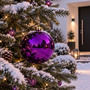 Jumbo Weihnachtskugel Christbaumkugel unzerbrechlich Kunststoff 30cm Lila
