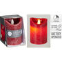 4x LED Stumpenkerze Adventskranz Kerze Echtwachs 7,5x15cm Rot Batterie