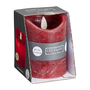 4x LED Stumpenkerze Adventskranz Kerze Echtwachs 7,5x15cm Rot Batterie