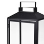 2er Gartenlaternen Laternen Metall Windlicht Schwarz H28/35cm