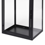 2er Gartenlaternen Laternen Metall Windlicht Schwarz H28/35cm