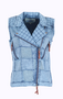 PIECE OF BLUE Damen Weste Patchwork iceblau