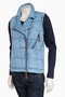 PIECE OF BLUE Damen Weste Patchwork iceblau