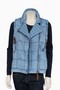 PIECE OF BLUE Damen Weste Patchwork iceblau