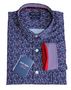 Saint James Herren Hemd blau Blumen Druckmuster  Gr.S, Gr.M, Gr.L, Gr.XL, Gr.XXL