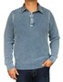 PIECE OF BLUE Herren Polo Pullover indigo oder sky wash 100% Baumwolle, exclusiver Strickpullover - Nachfolger von Blue Willis Gr.M, Gr.L, Gr.XL, Gr. XXL, Gr.XXXL