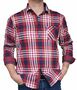 Saint James Herren Hemd Holzf�ller Look dunkelrot  Gr.M, Gr.L, Gr.XL, Gr.XXL, Gr. XXXL