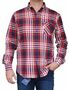 Saint James Herren Hemd Holzf�ller Look dunkelrot  Gr.M, Gr.L, Gr.XL, Gr.XXL, Gr. XXXL