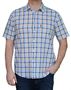 Saint James Herren Hemd wei� blau gelb kariert Baumwolle Gr.L, Gr.XL, Gr. XXL, Gr. XXXL, Gr.4XL 