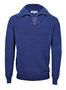PIECE OF BLUE Herren Pullover Troyer 100% Baumwolle exclusiver Strickpullover
