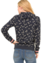 Brakeburn Damen  Elise Hoodie Navy mit Blumen Kapuze und K�ngurutaschen Gr.38, Gr.40, Gr.42, Gr.44, Gr.46, Gr.48