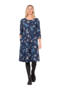 Brakeburn florales Kleid dunkelblau  Gr. 38, Gr. 40, Gr. 42, Gr. 44, Gr. 46, Gr. 48