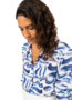 Saint James Damen Bluse wei� blau Muster Viskose