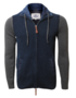 Piece of Blue Herren Strickjacke indigo 93% Baumwolle, 7% Wolle