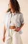 Saint James Damen Bluse wei� blau Baumwolle