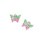 Scout Kinder Ohrringe Ohrstecker Silber Schmetterling gr�n/rosa M�dchen 262128100