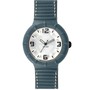 Hip Hop Uhr Silikonuhr leather large HWU0210 blue pacifico 