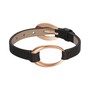 Esprit Damen Armband Leder Edelstahl Ros� Ovality black ESBR11423M200 
