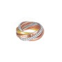 Esprit Damen Ring Messing Silber Ros� Gold Tricolor Magnifica Trio ESRG02838D1 