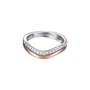 Esprit Damen Ring Silber Bicolor Zirkonia Wave Dua ESRG92467D1 
